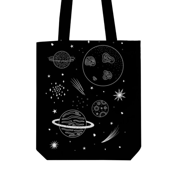 Taška z bio bavlny s potiskem Vesmírná galaxie